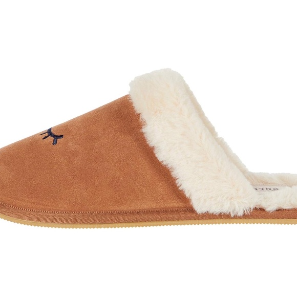 New Soludos Wink Cozy Slippers Genuine Tan Suede Leather Faux Fur Comfort NIB - Picture 6 of 8